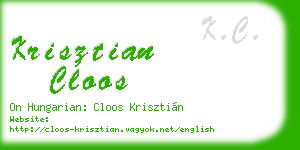 krisztian cloos business card